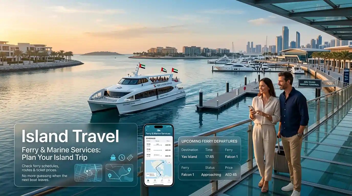 couple-standing-at-abu-dhabi-marina-terminal-overlooking-ferry-on-water-with-smartphone-displaying-marine-travel-app-schedules-and-island-trip-planning-info